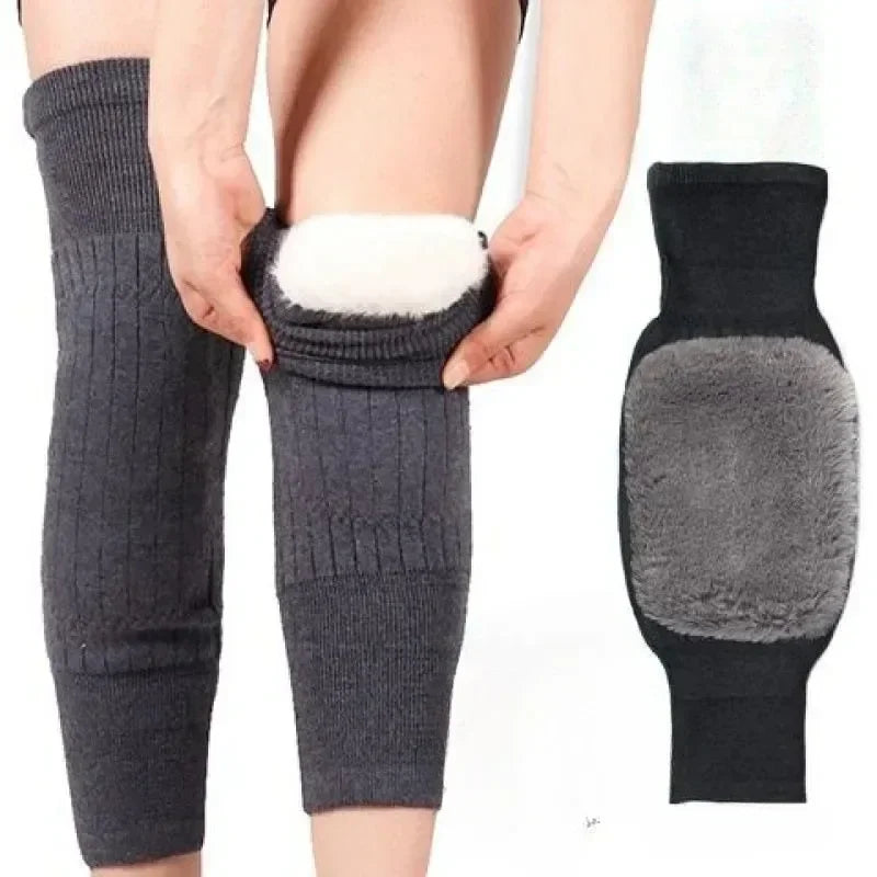 Ultra-Soft Winter Knee Pads– Warm Rabbit Fur Support for Joint Pain