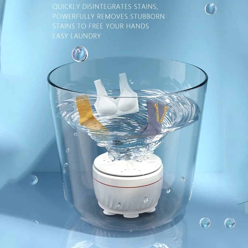 Pocket-Size Ultrasonic Washing Machine for Travel & Daily Use